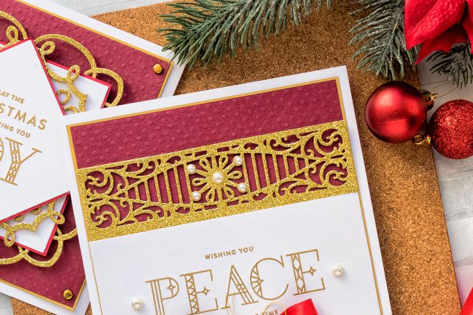 Wishing You Peace Card by Yana Smakula for Spellbinders. As Seen in Die-cutting Essentials Magazine Issue 45