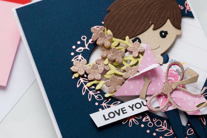 Paper Doll Love You Valentine's Day cards with Spellbinders Small & Large Die of the Month January 2019 