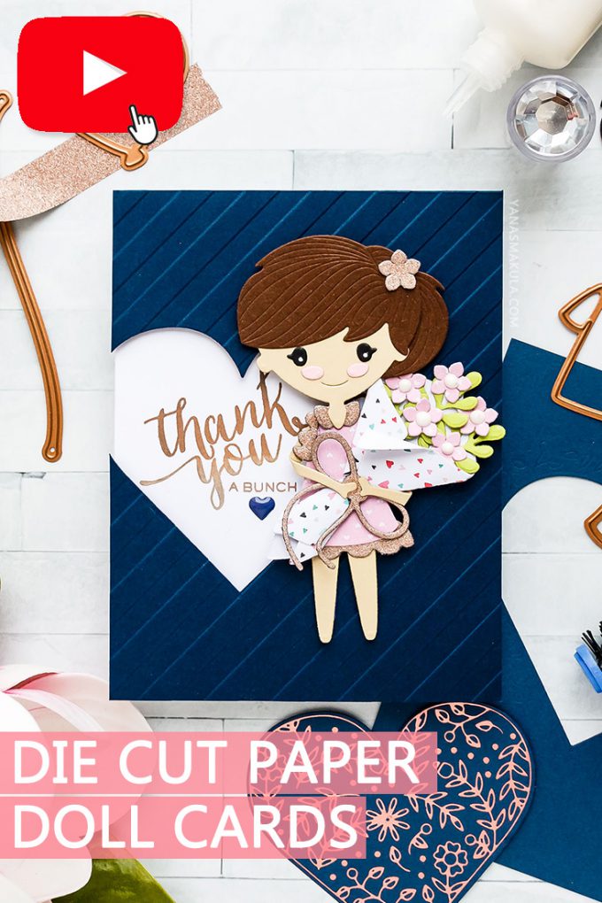 Paper Doll Love You Valentine's Day cards with Spellbinders Small & Large Die of the Month January 2019