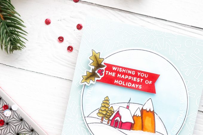 Simon Says Stamp | Happy Holidays Christmas Card by Yana Smakula
