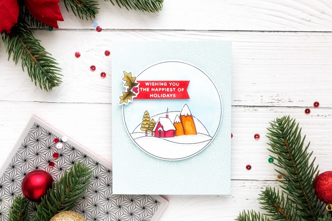 Simon Says Stamp | Happy Holidays Christmas Card by Yana Smakula