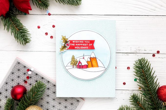 Simon Says Stamp | Happy Holidays Christmas Card by Yana Smakula