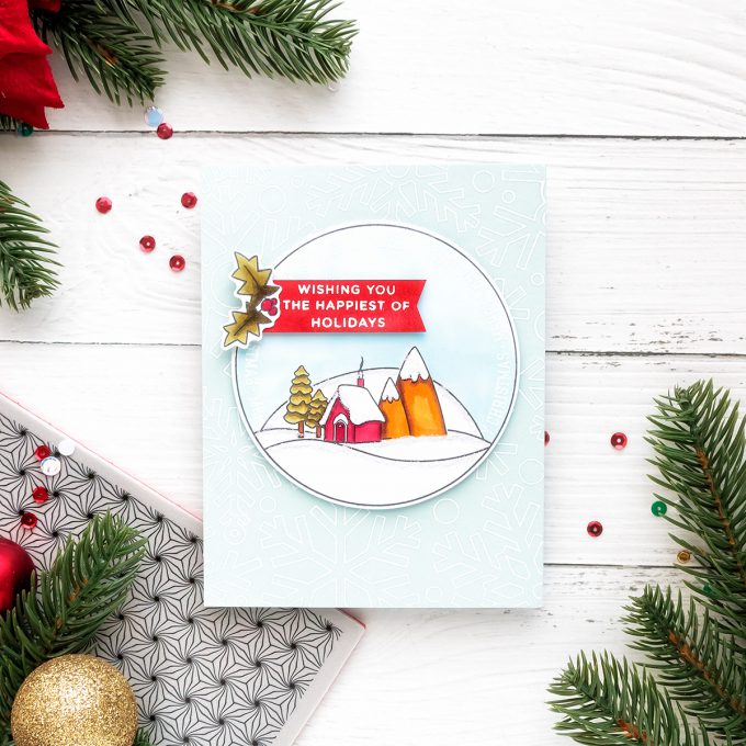 Simon Says Stamp | Happy Holidays Christmas Card by Yana Smakula