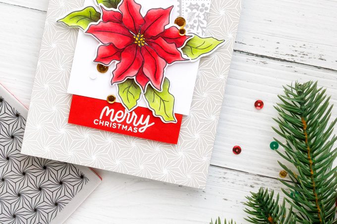 Simon Says Stamp | Merry Christmas Poinsettia Card by Yana Smakula