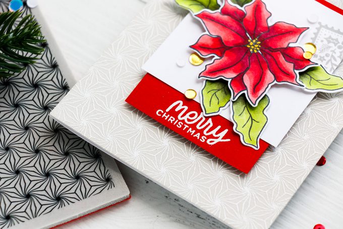 Simon Says Stamp | Merry Christmas Poinsettia Card by Yana Smakula