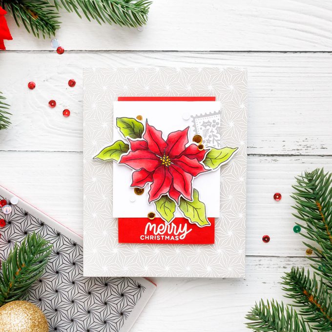 Simon Says Stamp | Merry Christmas Poinsettia Card by Yana Smakula