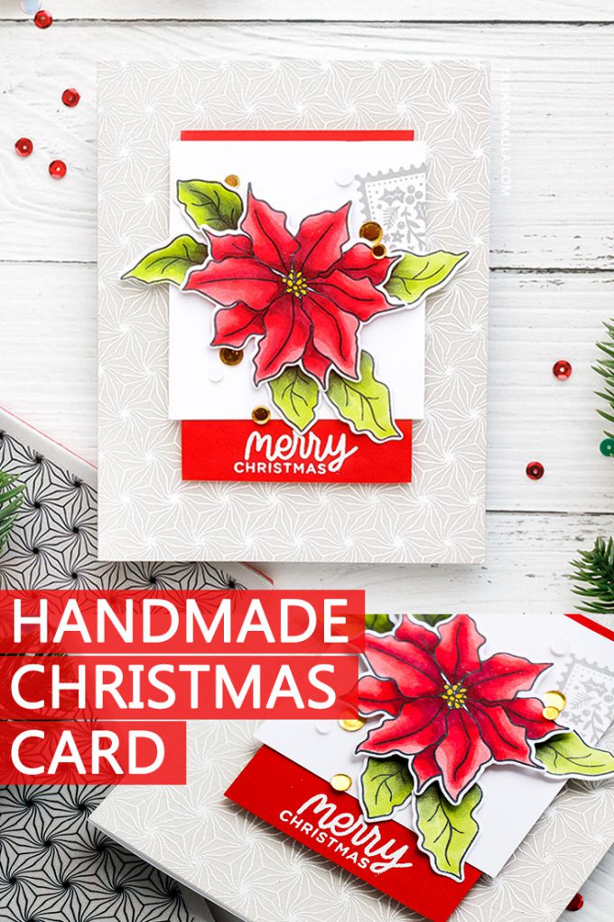 Simon Says Stamp | Merry Christmas Poinsettia Card by Yana Smakula