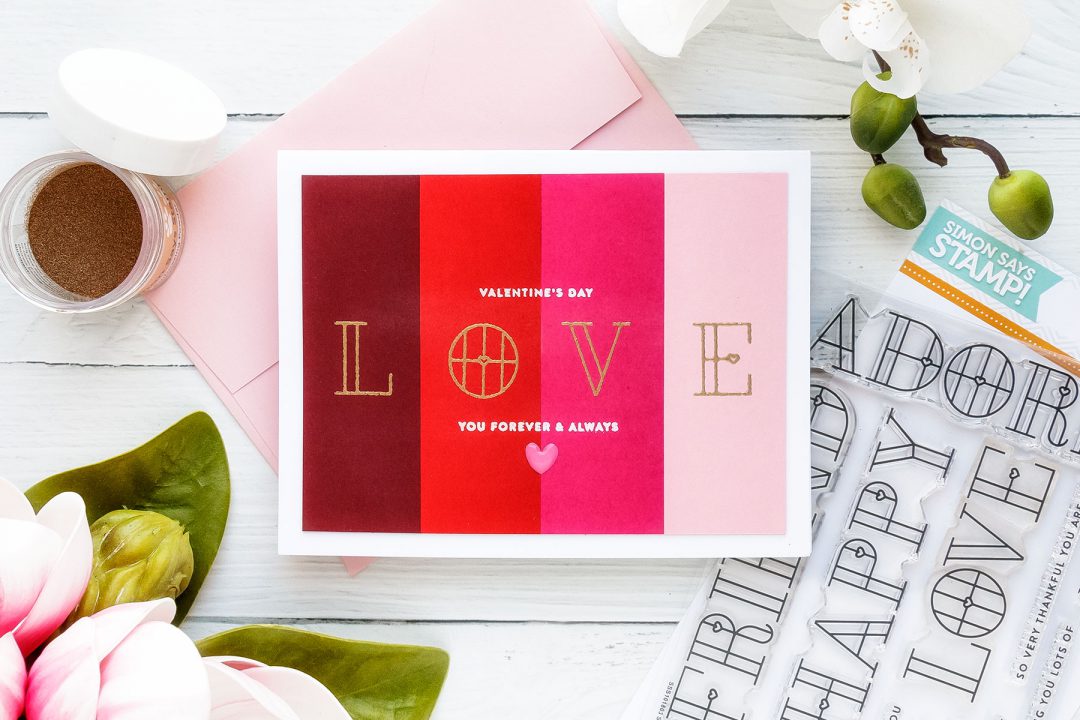 Color Blocked Valentine's Day Card by Yana Smakula for Simon Says Stamp