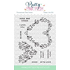 Pretty Pink Posh Floral Hearts Clear Stamps