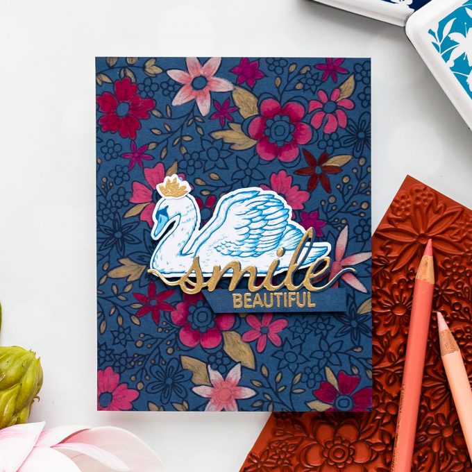 Swan Greeting Cards featuring "Color Layering Swan" stamp set from Hero Arts. Video tutorial by Yana Smakula