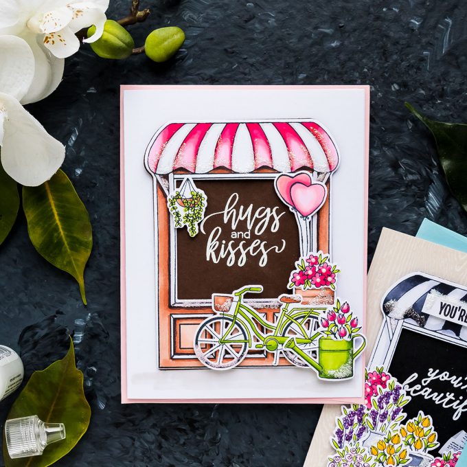 Hero Arts | Store Front Floral Cards. January 2019 My Monthly Hero Kit. Video (Blog Hop + Giveaway)