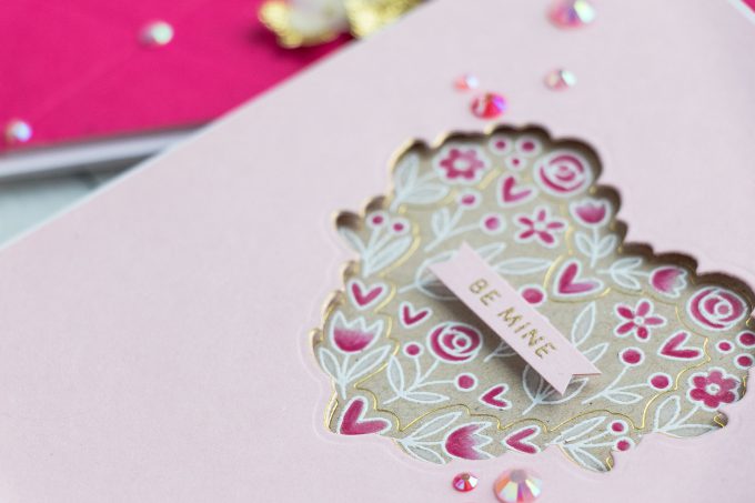 How to make foiled (and heat embossed) Valentine's Day Cards. Video tutorial by Yana Smakula for Pretty Pink Posh