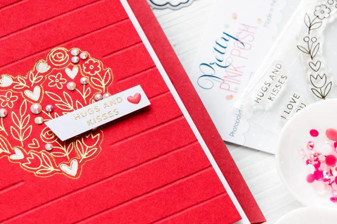 How to make foiled (and heat embossed) Valentine's Day Cards. Video tutorial by Yana Smakula for Pretty Pink Posh