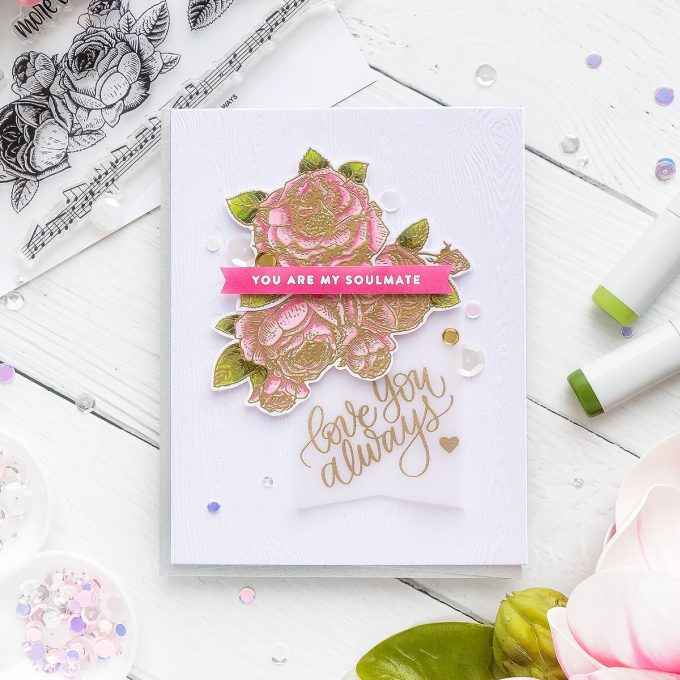 Simon Says Stamp | You Are My Soulmate - Valentine's Day Card. CAS Cardmaking. Video tutorial by Yana Smakula