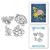 Spellbinders Large Peonies Cling Rubber Stamps