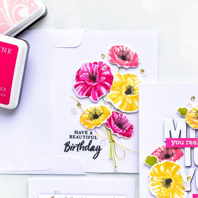 Hero Arts | How to Layer Color Layering Poppy (& Mistakes in Cardmaking). Video tutorial by Yana Smakula. Poppy Greeting Cards