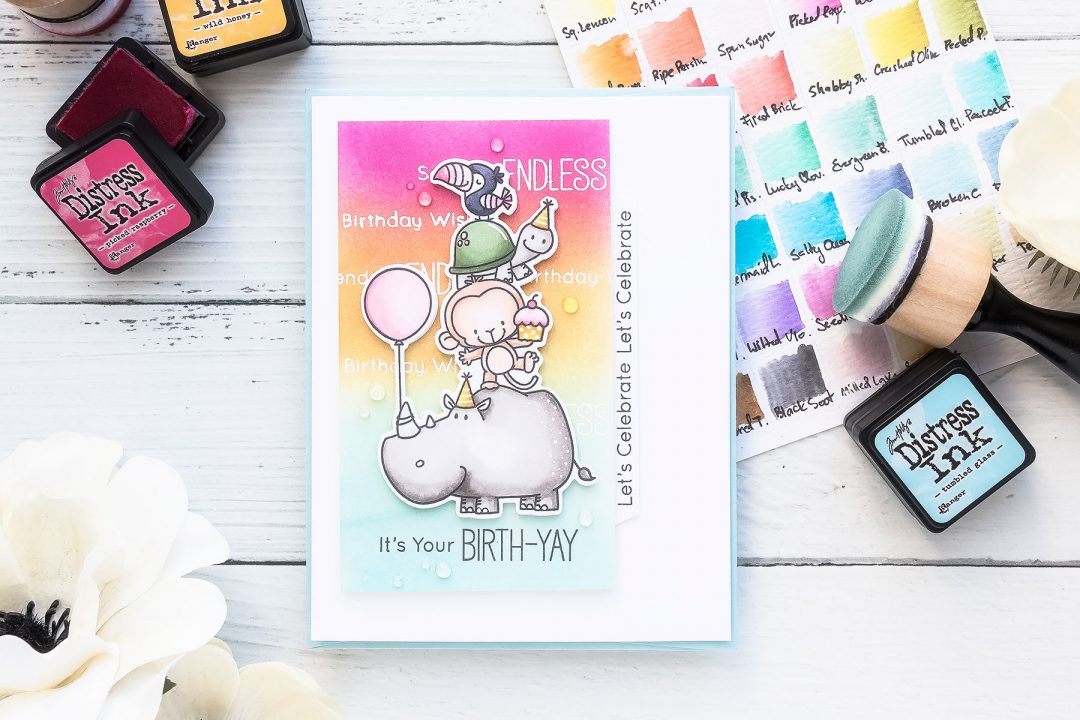 My Favorite Things | Colorful Child's Birthday Card. Video tutorial