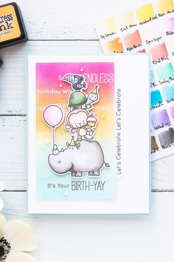 My Favorite Things | Colorful Child's Birthday Card. Video tutorial