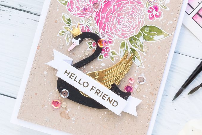 Spellbinders | Die Cut Swan Cards with Watercolor Florals. Video