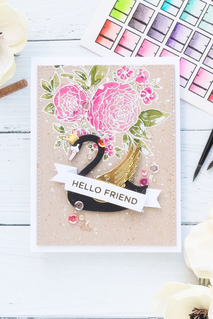 Spellbinders | Die Cut Swan Cards with Watercolor Florals. Video