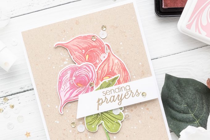 Hero Arts | Color Layering Calla Lily Sending Prayers Card by Yana Smakula