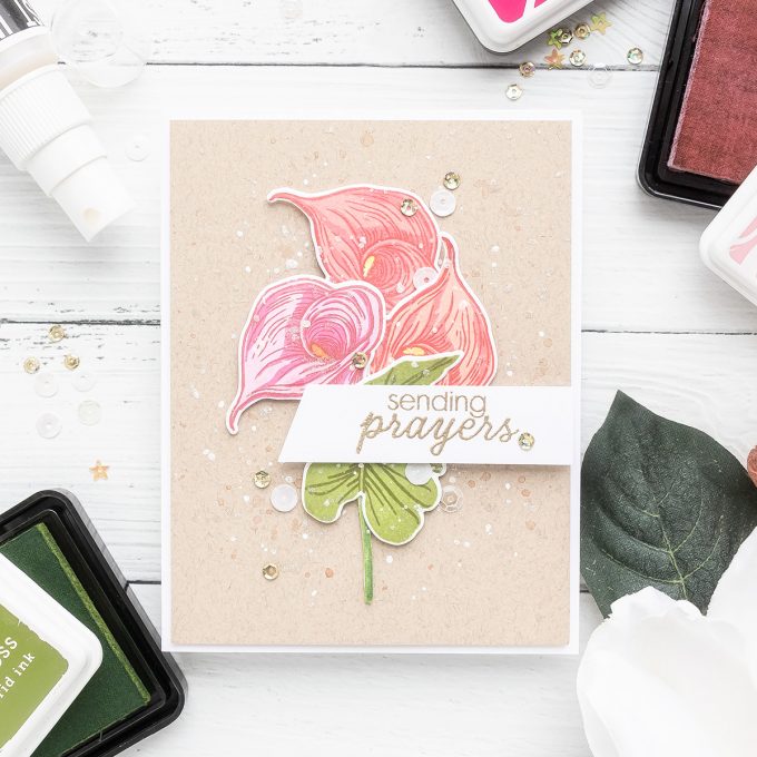 Hero Arts | Color Layering Calla Lily Sending Prayers Card by Yana Smakula