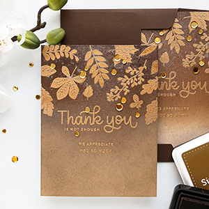 Simon Says Stamp | Fall Thank You Cards featuring Ink Blending & Heat Embossing – November Card Kit