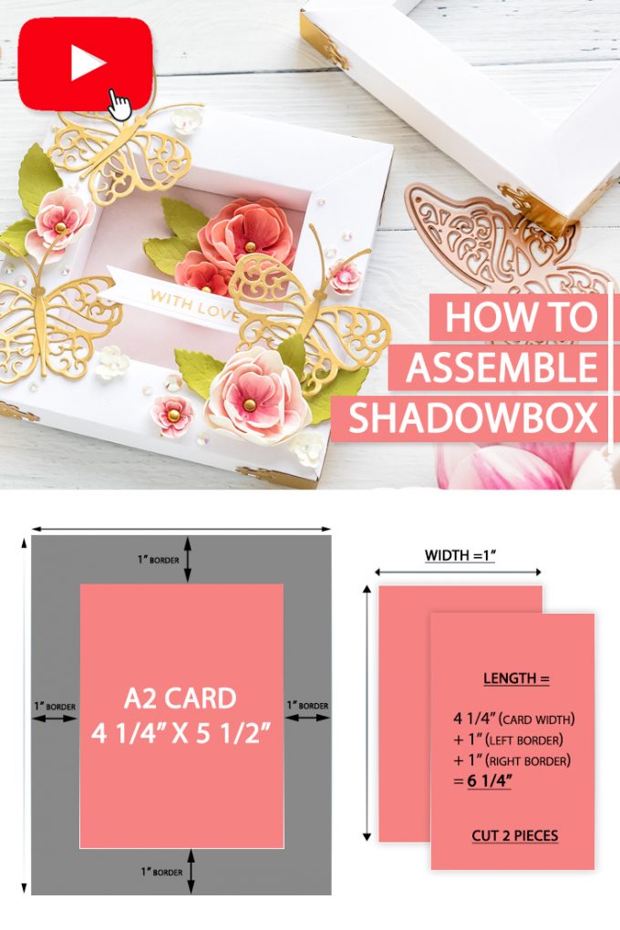 How to Assemble Shadowboxes & Calculate Paper Size using Spellbinders Shadowbox Dies. Video