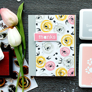 Simon Says Stamp | Floral Thank You Card