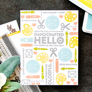 Simon Says Stamp | Crafty Friend – Handcrafted Hello Card. Pattern Stamping Basics. Video