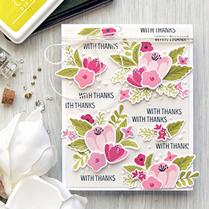 WPlus9 | Dimensional Floral Pattern with Southern Florals – With Thanks Card