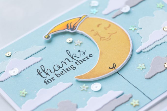 Hero Arts | Color Layering Moon Greeting Cards 3 Ways. Video tutorial by Yana Smakula. Handmade Moon Cards