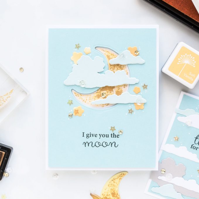 Hero Arts | Color Layering Moon Greeting Cards 3 Ways. Video tutorial by Yana Smakula. Handmade Moon Cards