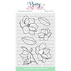 Pretty Pink Posh Magnolia Flowers Clear Stamps