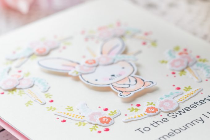 My Favorite Things | Using Tiny Stamps for Big Impact. Video tutorial. To the Sweetest Somebunny I know Handmade Card by Yana Smakula