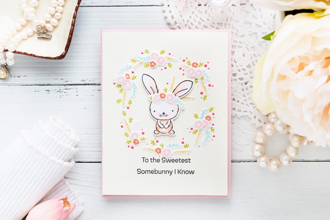 My Favorite Things | Using Tiny Stamps for Big Impact. Video tutorial. To the Sweetest Somebunny I know Handmade Card by Yana Smakula