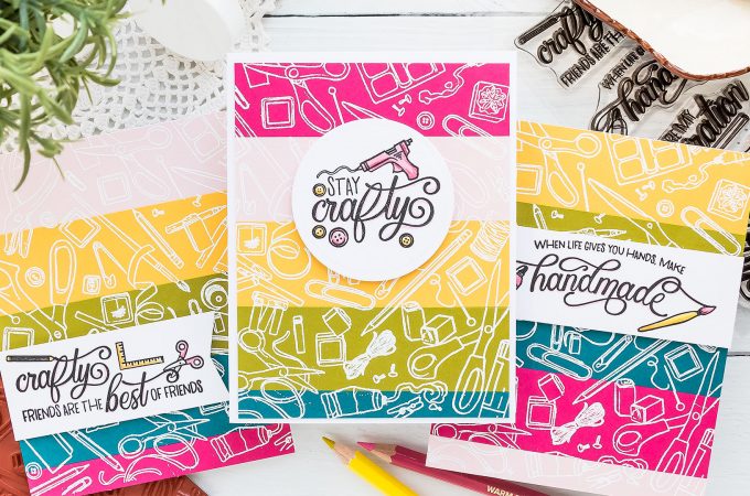 Cards for Crafty Friends! | Hero Arts My Monthly Hero May 2019 | Video tutorial by Yana Smakula #craftyfriends #cardmaking #stamping