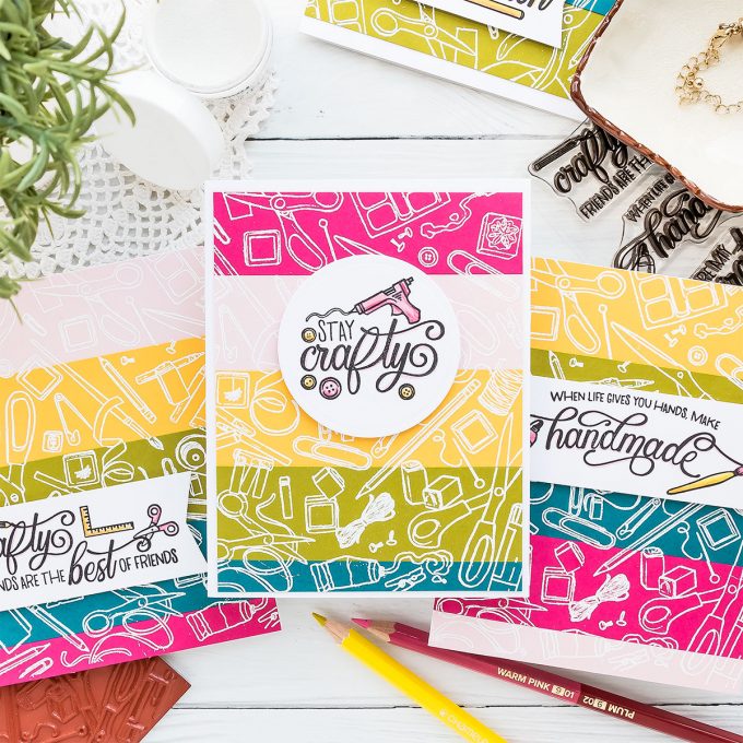Cards for Crafty Friends! | Hero Arts My Monthly Hero May 2019 | Video tutorial by Yana Smakula #craftyfriends #cardmaking #stamping