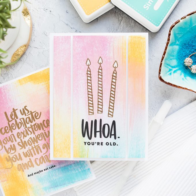 Abstract Backgrounds Made Easy for Handmade Birthday Greeting Cards | Simon Says Stamp | Video tutorial