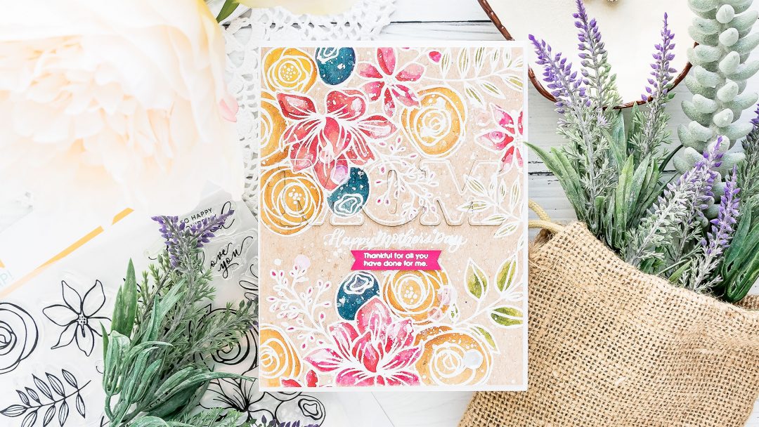 Watercolor Mother's Day Card | Simon Says Stamp | Video tutorial by Yana Smakula