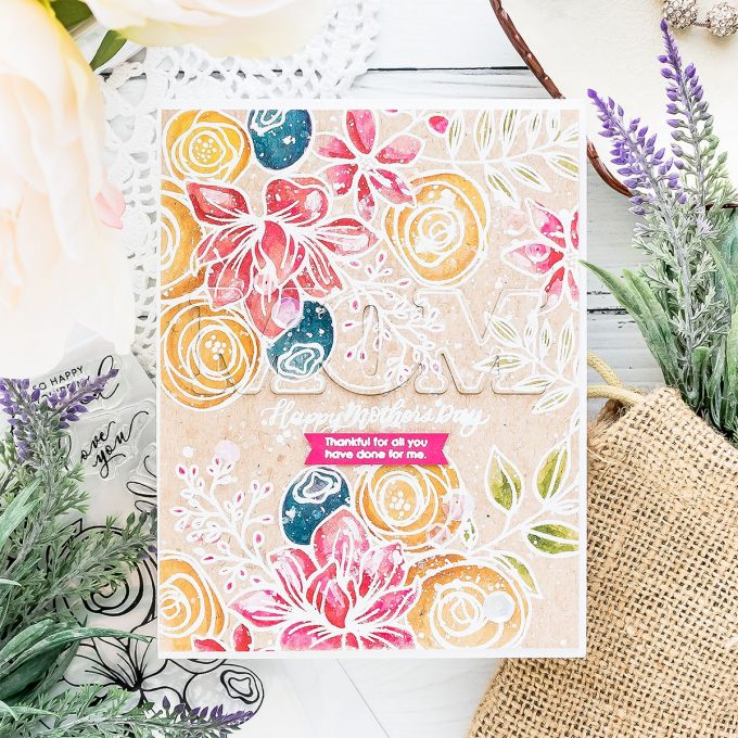 Watercolor Mother's Day Card | Simon Says Stamp | Video tutorial by Yana Smakula