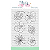 Pretty Pink Posh Hibiscus Flowers Clear Stamps