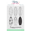 Pretty Pink Posh Summer Surfboards Clear Stamps