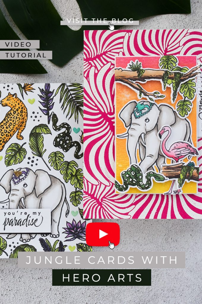 Jungle Cards with Hero Arts My Monthly Hero June 2019 Kit | Video