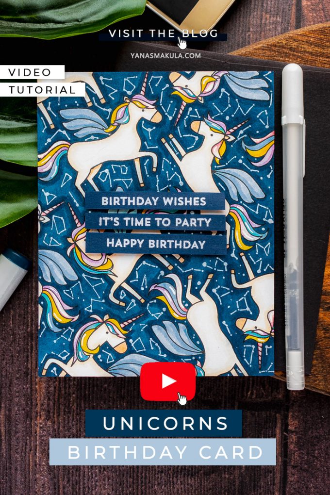 My Favorite Things | Galaxies & Unicorns Birthday Card. Video