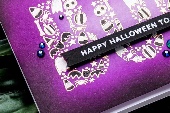 Pretty Pink Posh | Boo! Happy Halloween To You - Modern Halloween Card by Yana Smakula #cardmaking #stamping #prettypinkposh