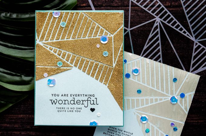 Simon Says Stamp | Faceted Stripes Stencil Cards. Video
