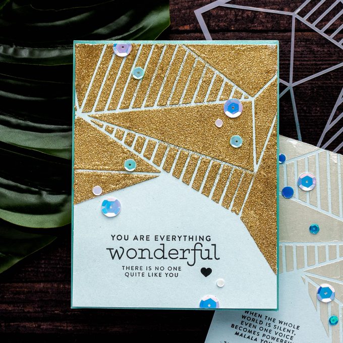 Simon Says Stamp | Faceted Stripes Stencil Cards. Video