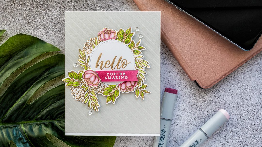 Simon Says Stamp | Hello, You're Amazing - handmade card by Yana Smakula