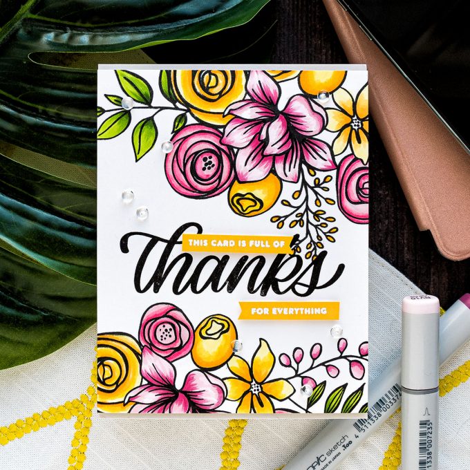 Simon Says Stamp | This Card Is Full of Thanks - Handmade Card by Yana Smakula